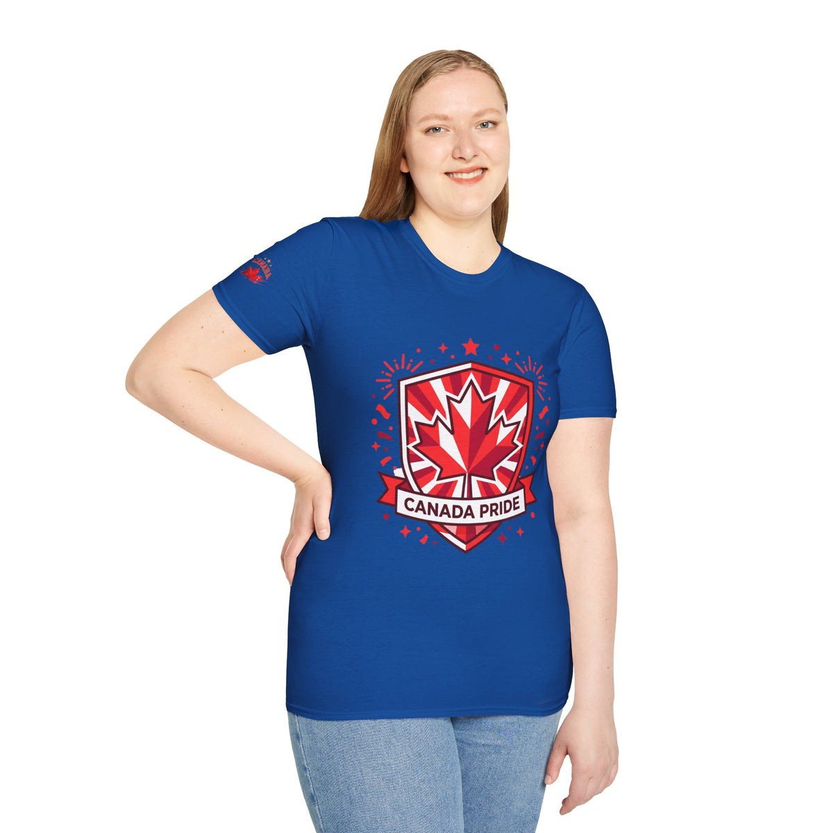 Womens Canada Pride T-Shirt — Red Maple Shield Canada Pride Tee