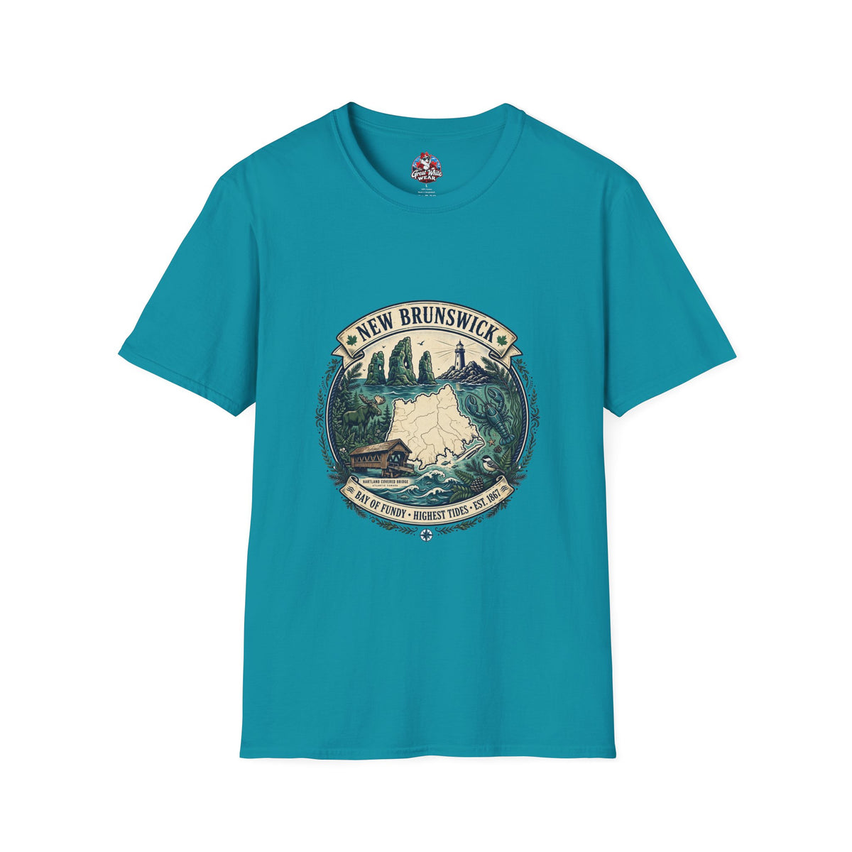 New Brunswick Vintage Map T-Shirt