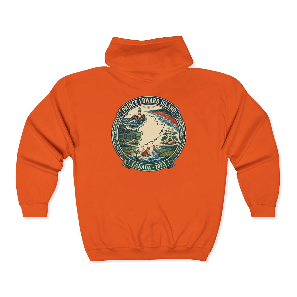 Prince Edward Island Vintage Map Hoodie— Canada 1873 Travel Hoodie