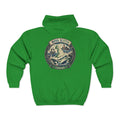 Nova Scotia Canada Vintage Map Hoodie — Coastal Lighthouse and Whale Graphic Hoodie