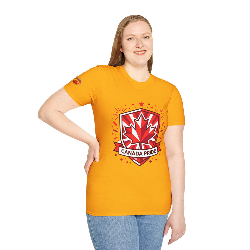 Womens Canada Pride T-Shirt — Red Maple Shield Canada Pride Tee