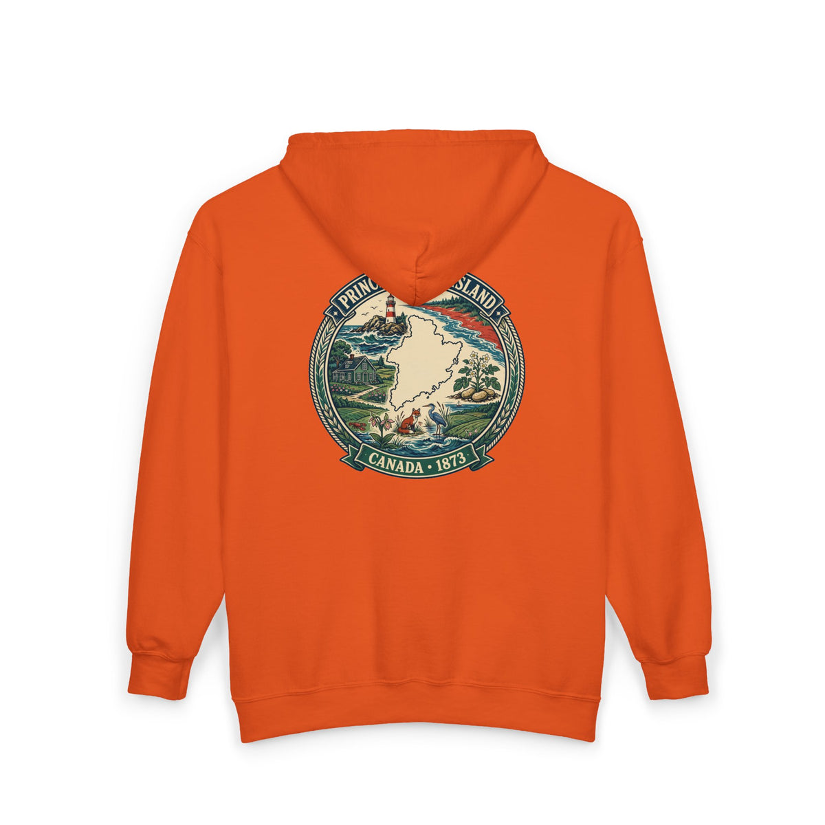 Prince Edward Island Vintage Map Hoodie— Canada 1873 Travel Hoodie