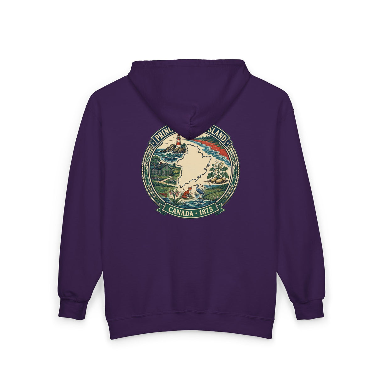 Prince Edward Island Vintage Map Hoodie— Canada 1873 Travel Hoodie