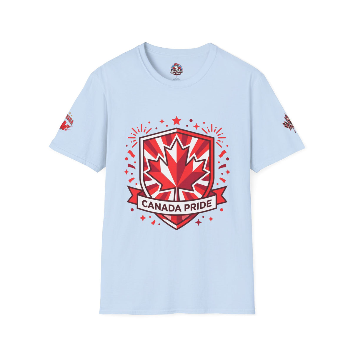 Womens Canada Pride T-Shirt — Red Maple Shield Canada Pride Tee