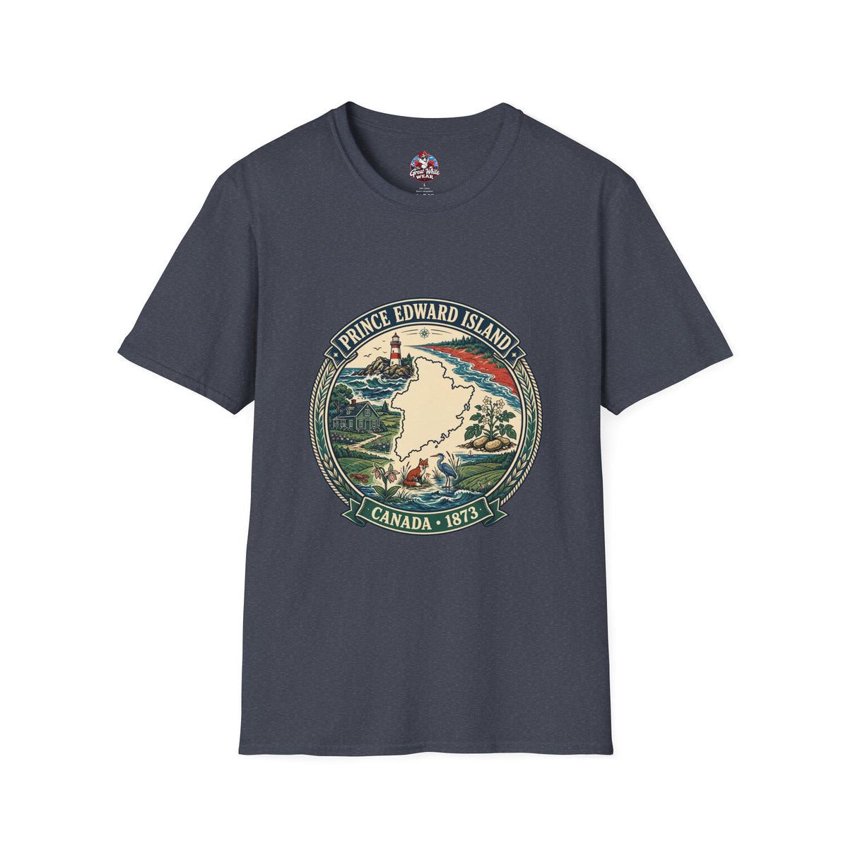 Prince Edward Island Vintage Map T-Shirt — Canada 1873 Travel Tee