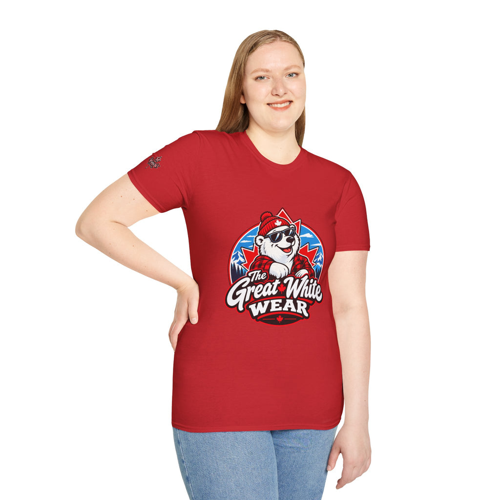 Great White Wear Polar Bear Womens Graphic T‑Shirt