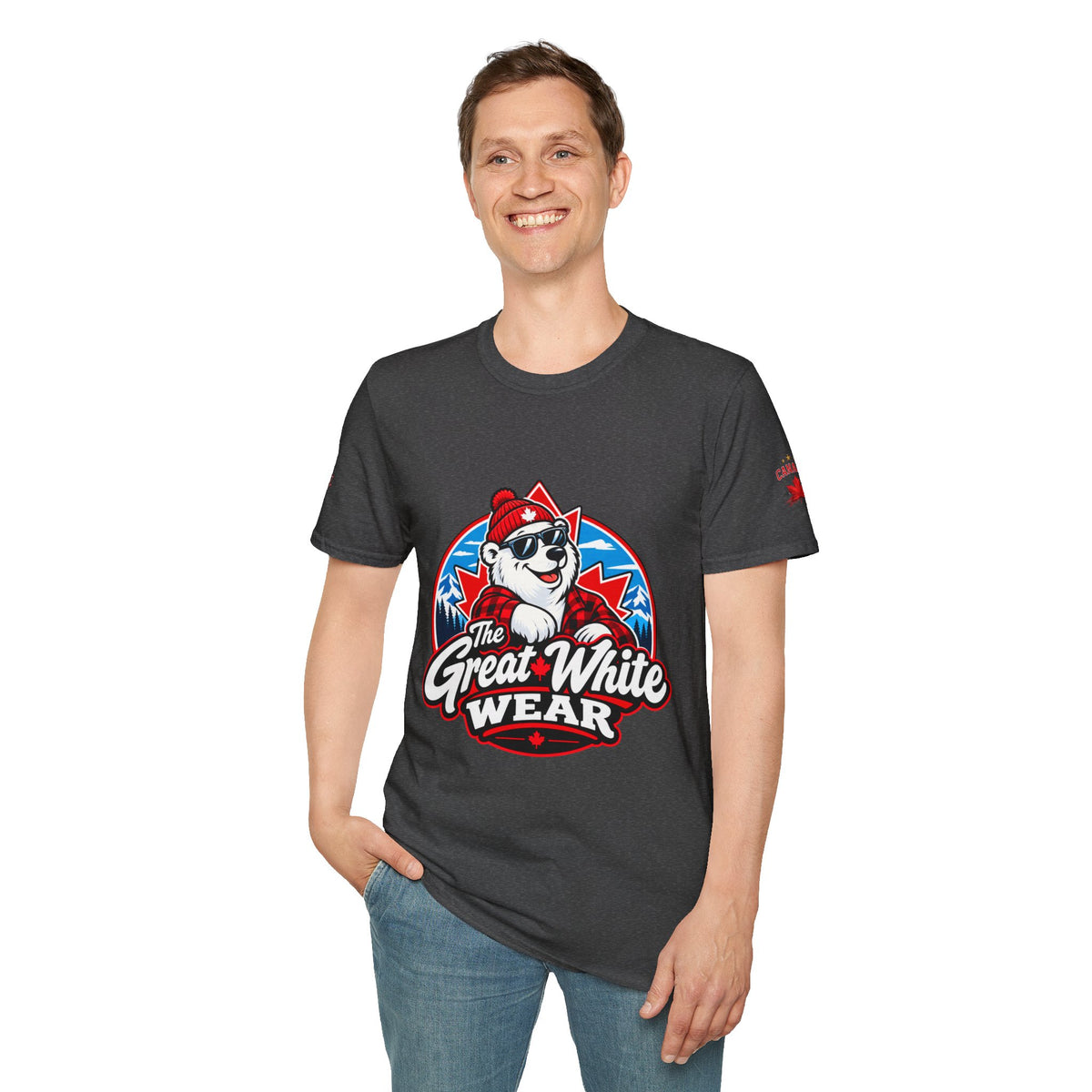 Great White Wear Polar Bear Mens Graphic T‑Shirt