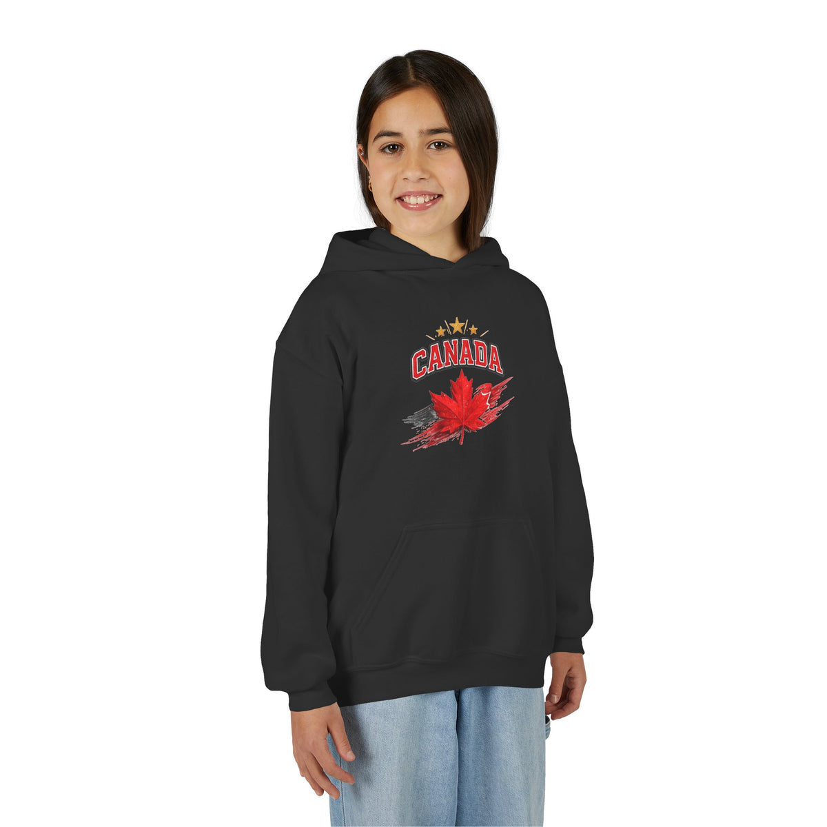 Canada Maple Leaf Youth Hoodie — Patriotic Canadian Youth  Sweatshirt