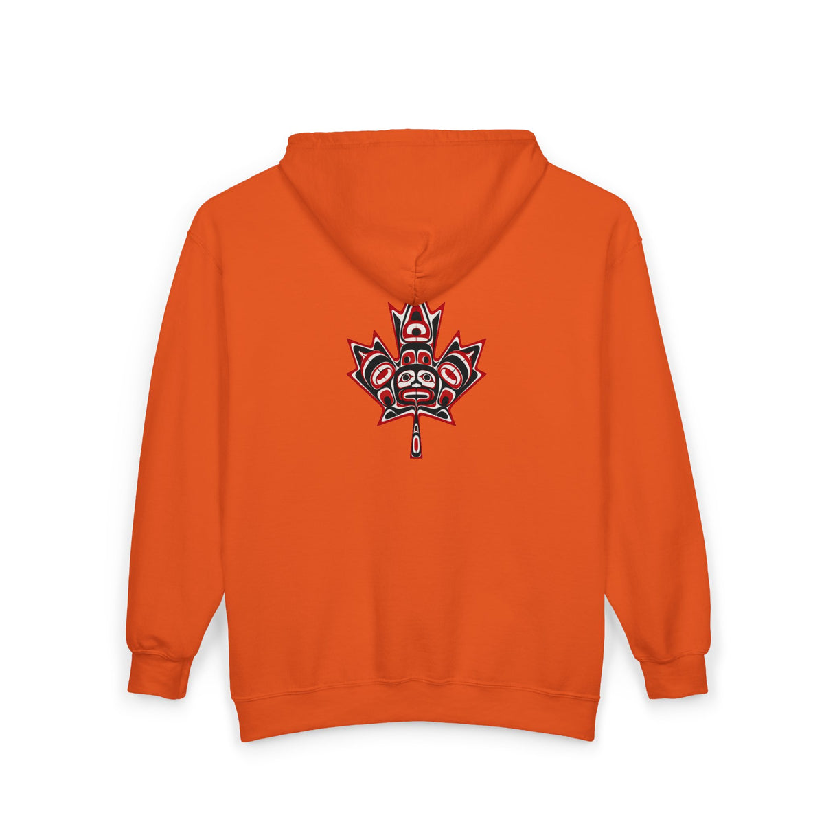 Full-Zip Hoodie with Indigenous-Inspired Maple Leaf Graphic