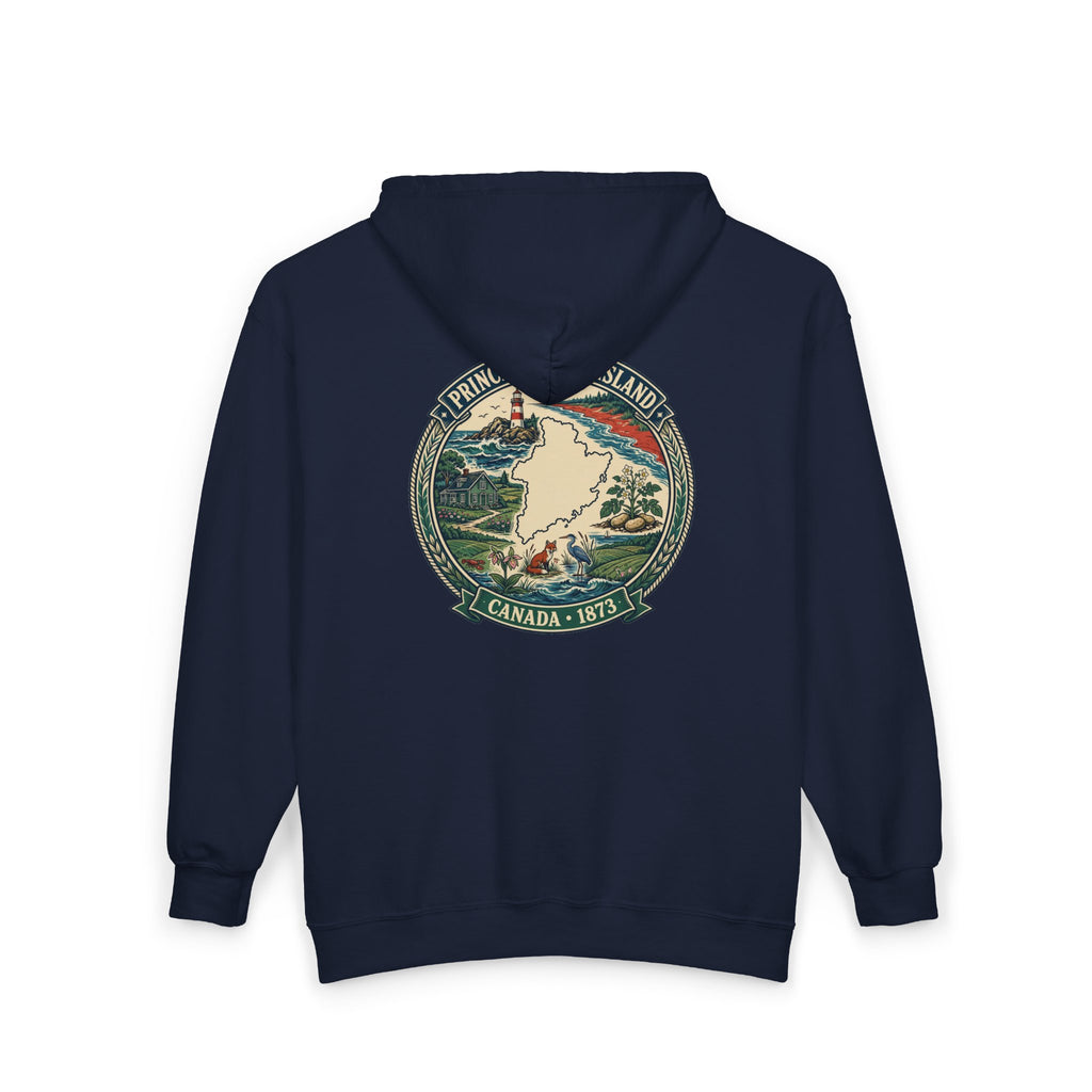 Prince Edward Island Vintage Map Hoodie— Canada 1873 Travel Hoodie