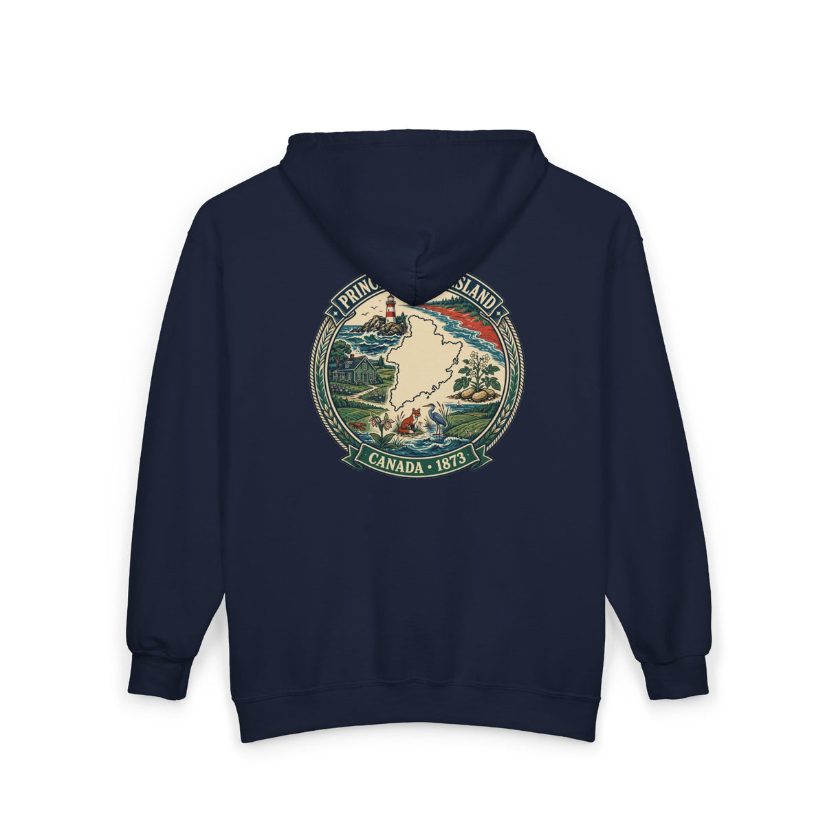 Prince Edward Island Vintage Map Hoodie— Canada 1873 Travel Hoodie