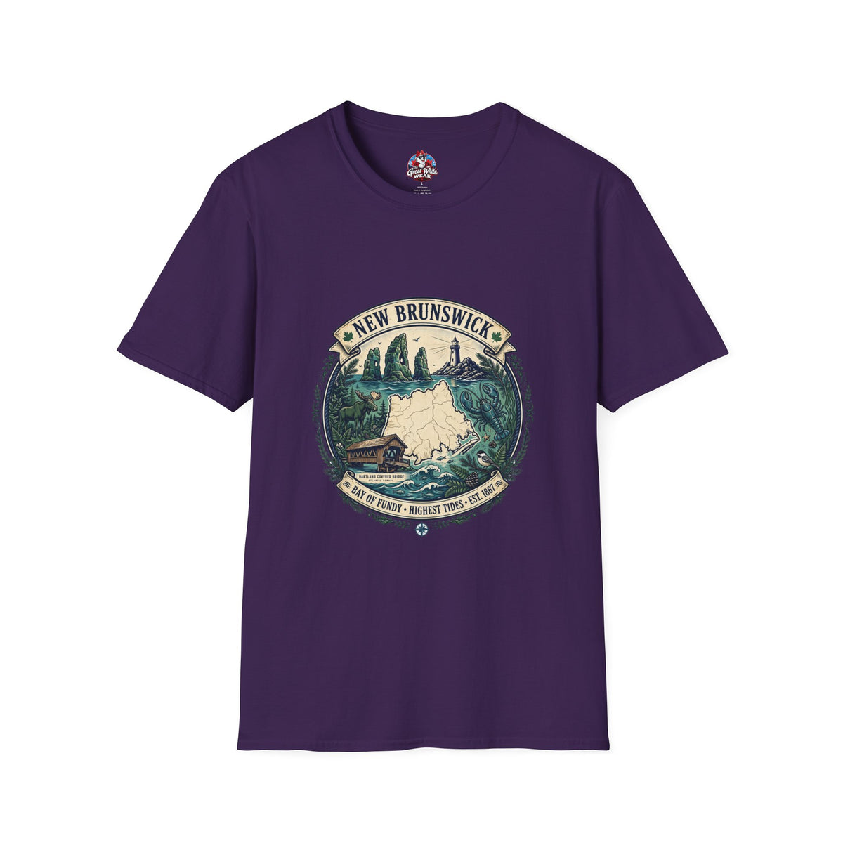 New Brunswick Vintage Map T-Shirt