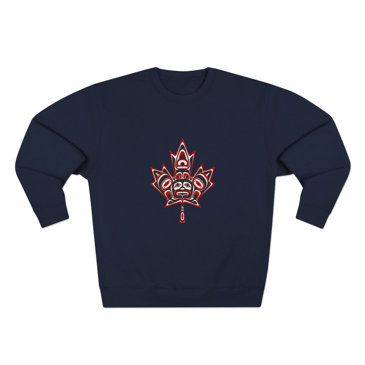 Indigenous-Inspired Maple Leaf Crewneck Sweatshirt