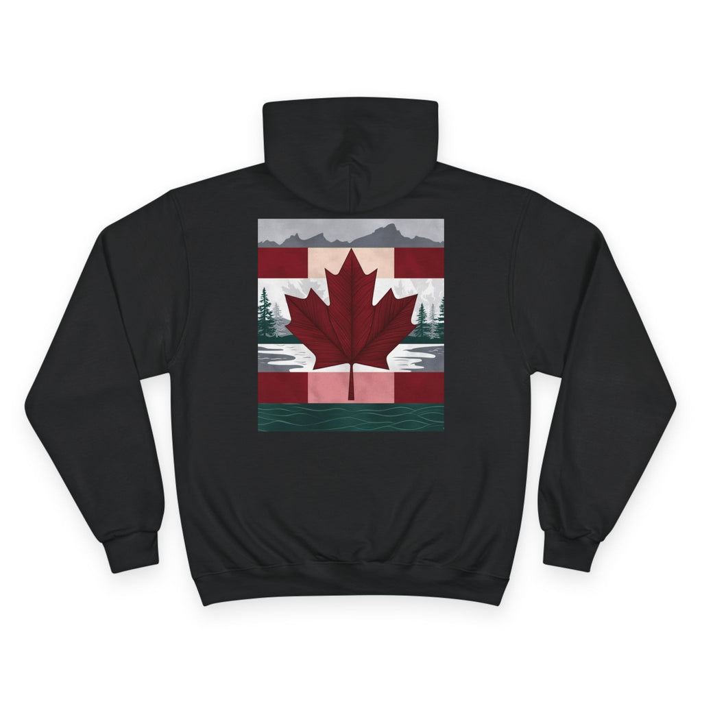 Canadian Maple Hoodie — Vintage Mountain & Lake Graphic