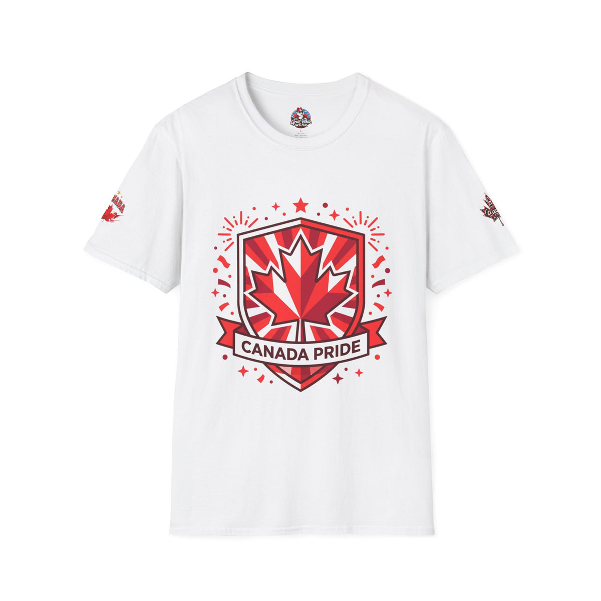 Womens Canada Pride T-Shirt — Red Maple Shield Canada Pride Tee