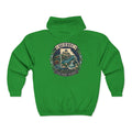 Québec Vintage Travel Hoodie — Scenic Chateau and Waterfall Souvenir Hoodie