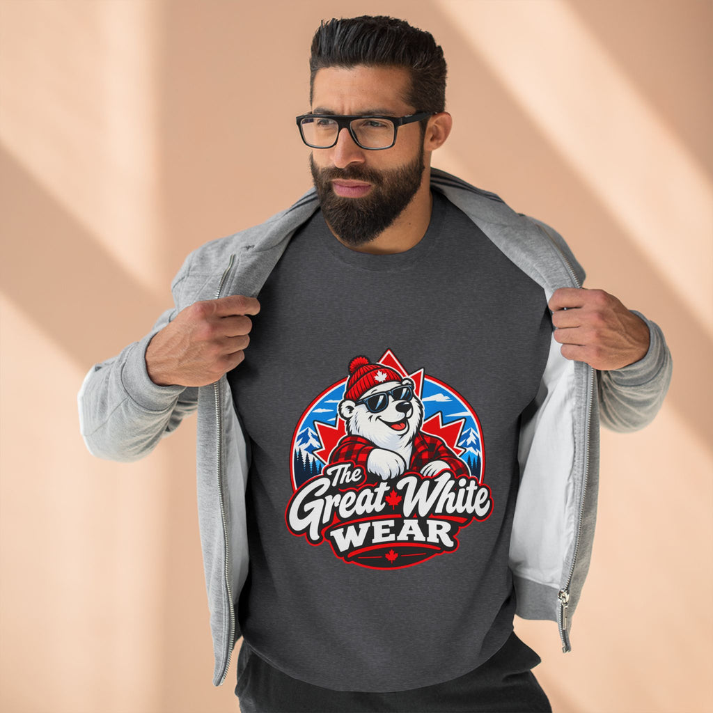 Great White Wear Polar Bear Mens Graphic Sweater