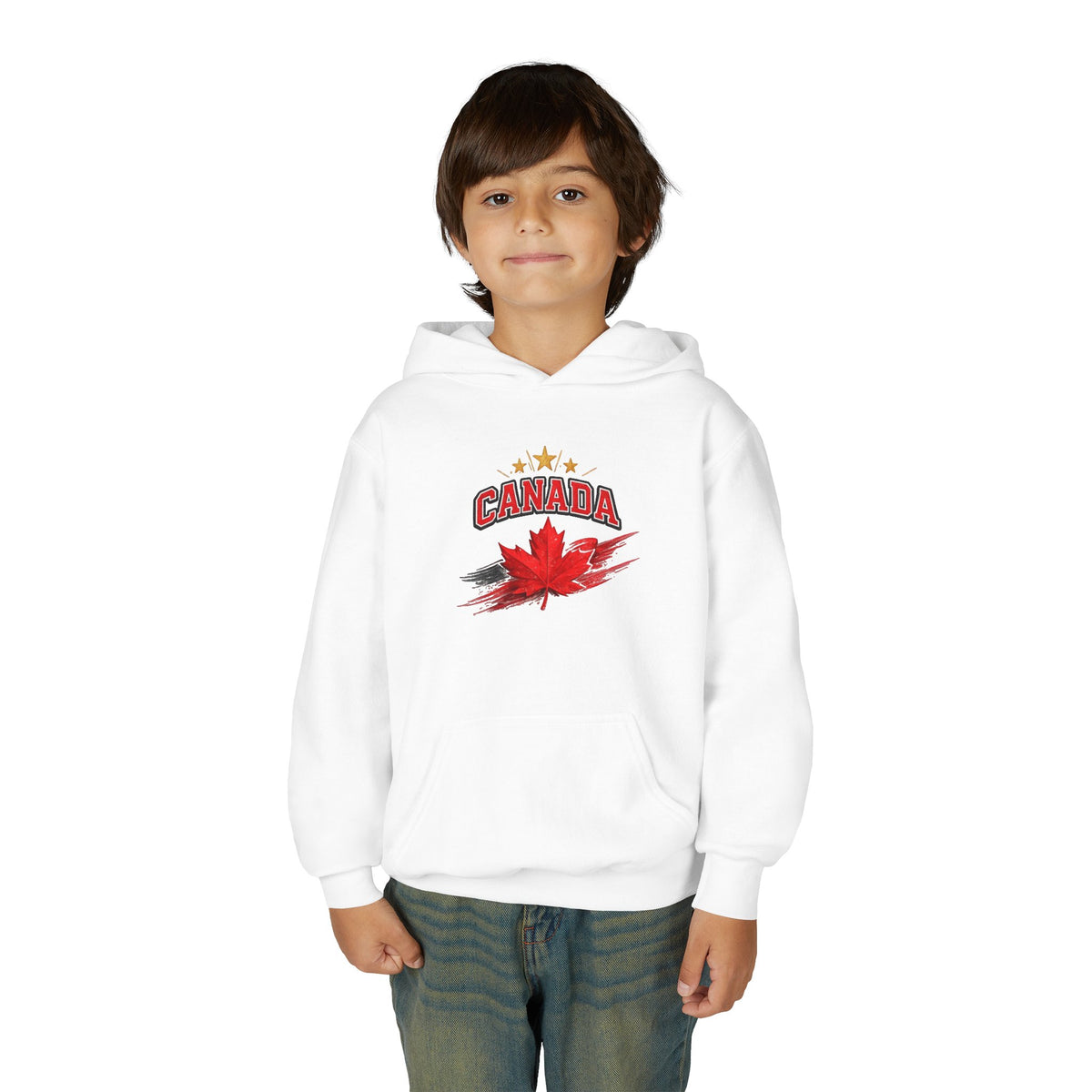 Canada Maple Leaf Youth Hoodie — Patriotic Canadian Youth  Sweatshirt