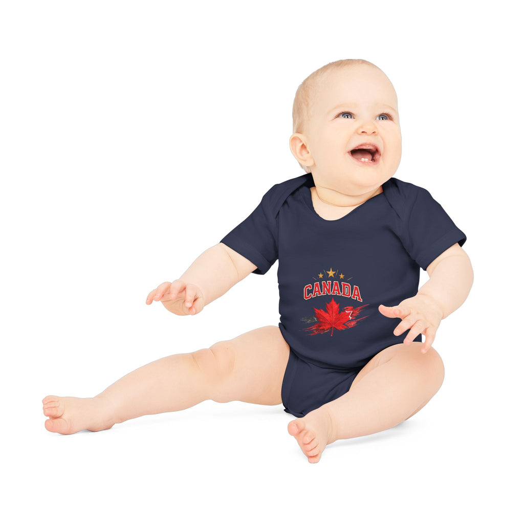 Canada Maple Leaf Baby Bodysuit — Canadian Pride Infant Onesie