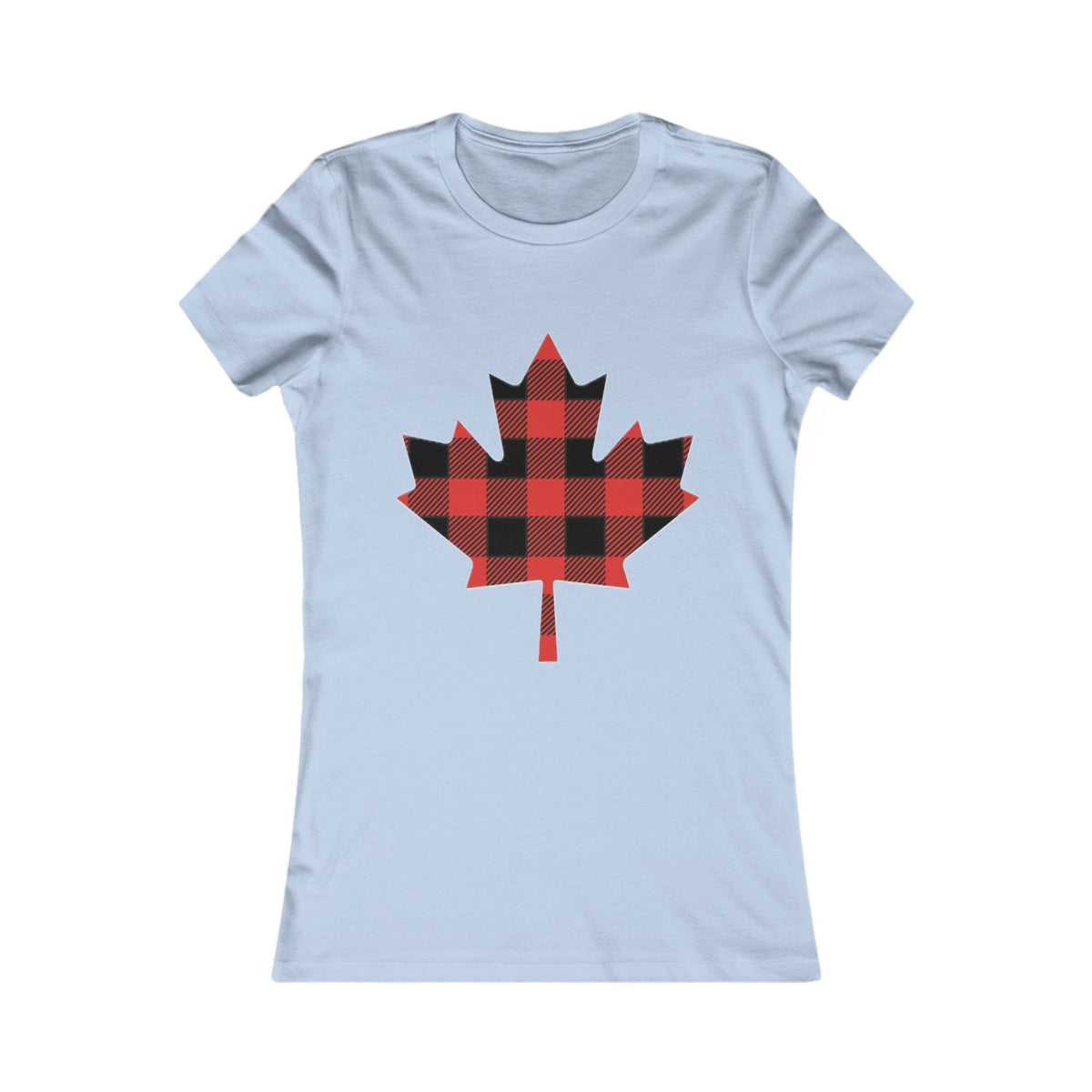 Women's Buffalo Plaid Maple Leaf Tee