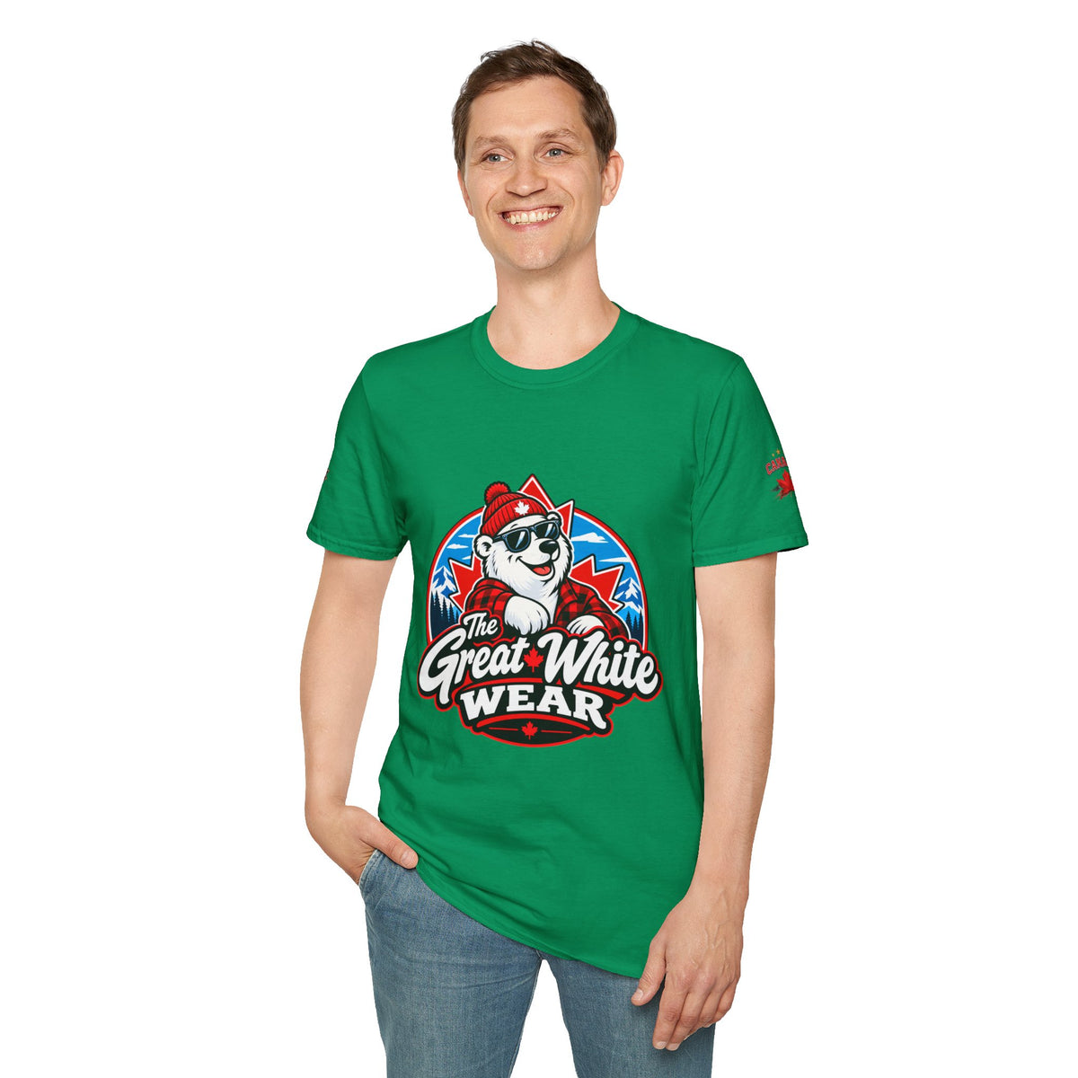 Great White Wear Polar Bear Mens Graphic T‑Shirt