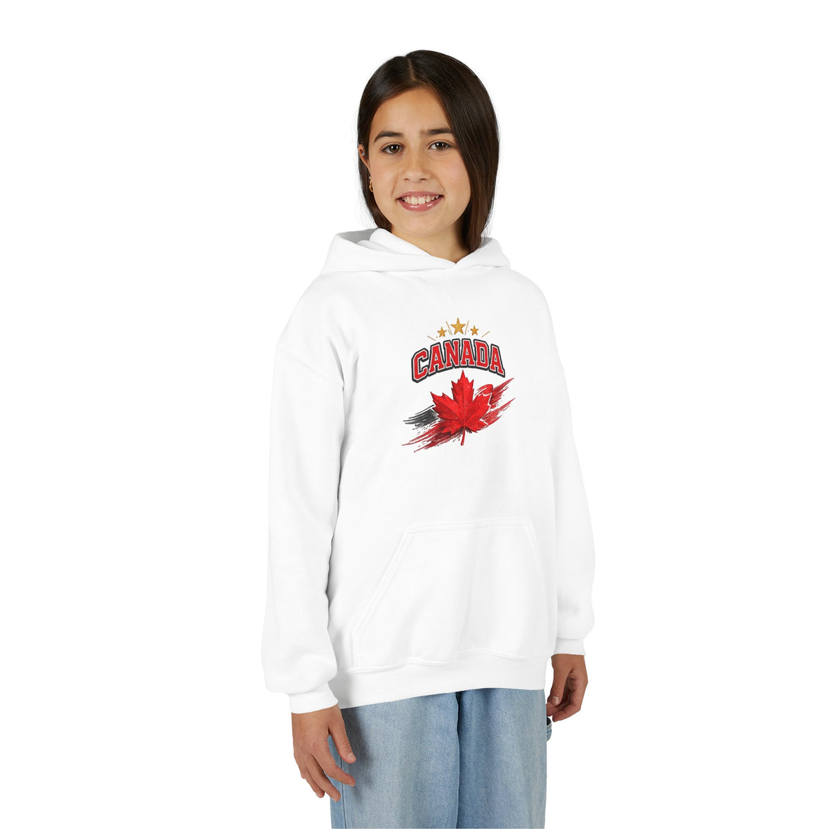 Canada Maple Leaf Youth Hoodie — Patriotic Canadian Youth  Sweatshirt