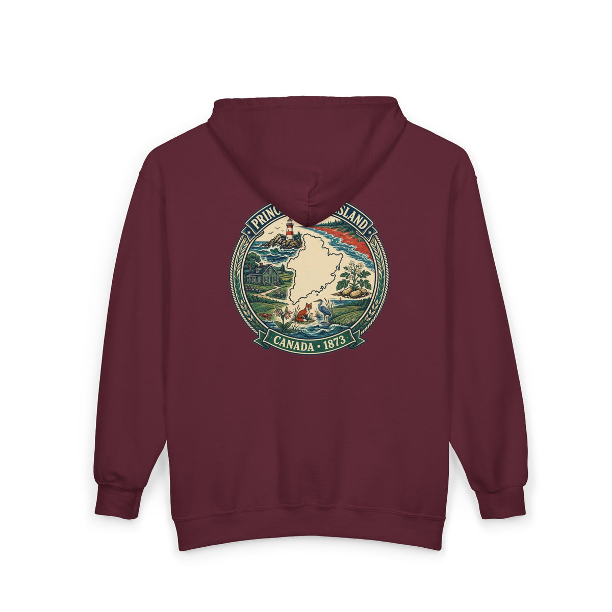 Prince Edward Island Vintage Map Hoodie— Canada 1873 Travel Hoodie