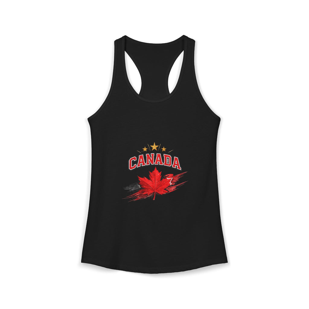 Canadian Maple Leaf Womens Racerback Tank Top — Canadian Pride Flag Design