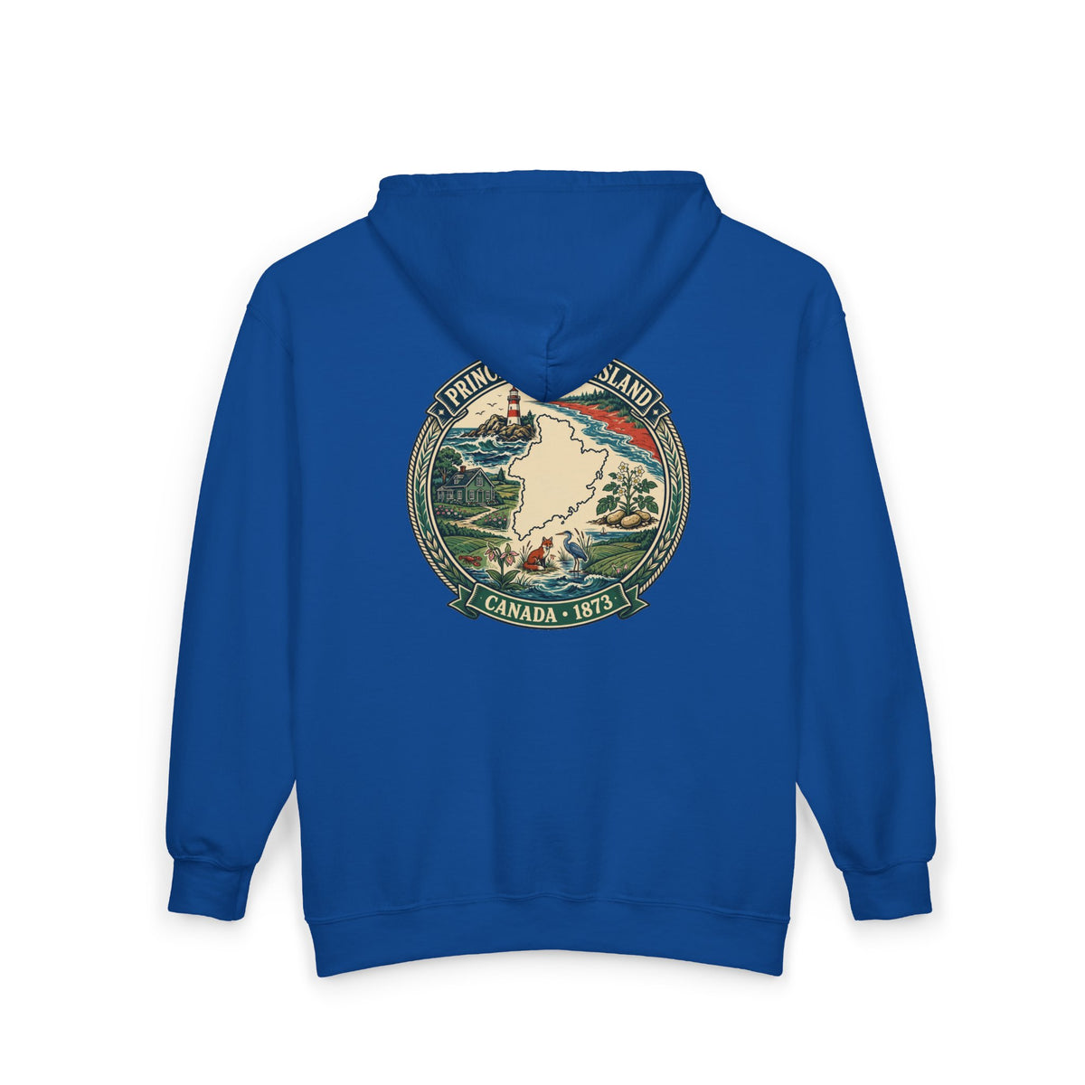 Prince Edward Island Vintage Map Hoodie— Canada 1873 Travel Hoodie
