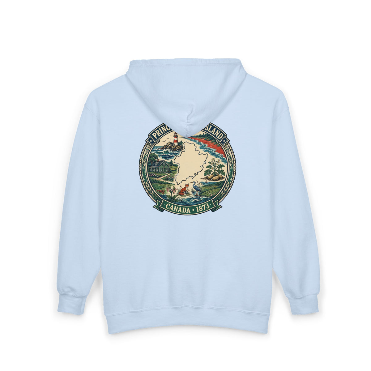Prince Edward Island Vintage Map Hoodie— Canada 1873 Travel Hoodie
