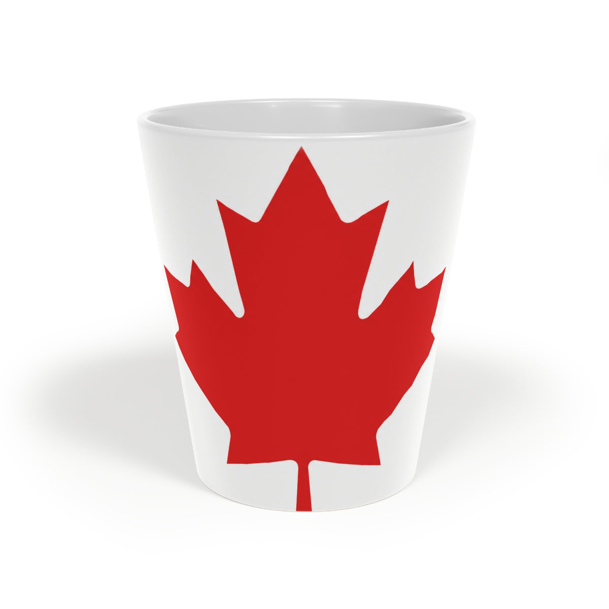 Canadian Maple Leaf Latte Mug — 12oz Canada Flag Coffee Cup