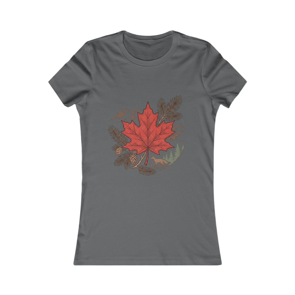 Women's Maple Leaf Nature Tee — Red Leaf Mountain Graphic Shirt