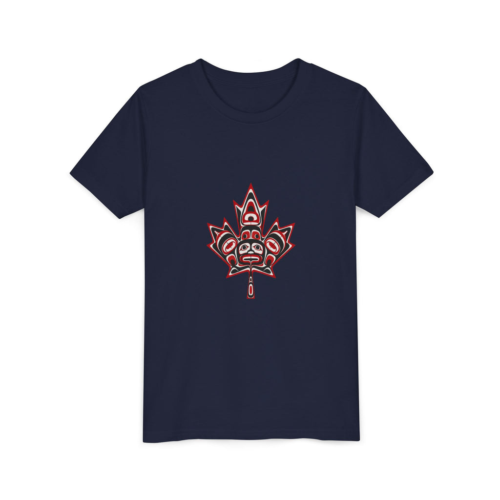 Youth Tee — Indigenous-Style Maple Leaf Graphic