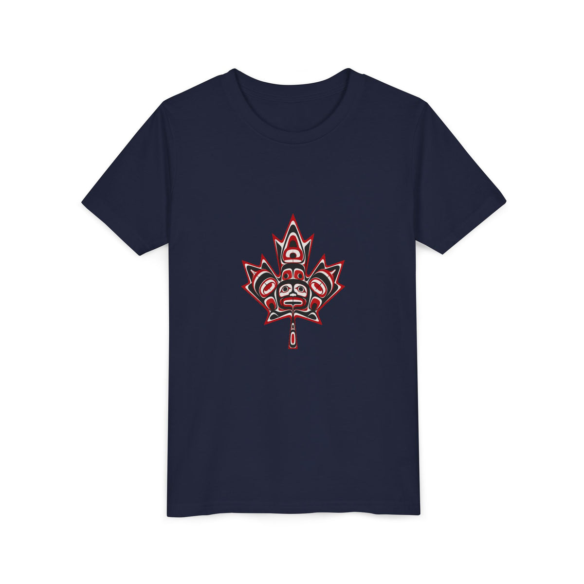 Youth Tee — Indigenous-Style Maple Leaf Graphic
