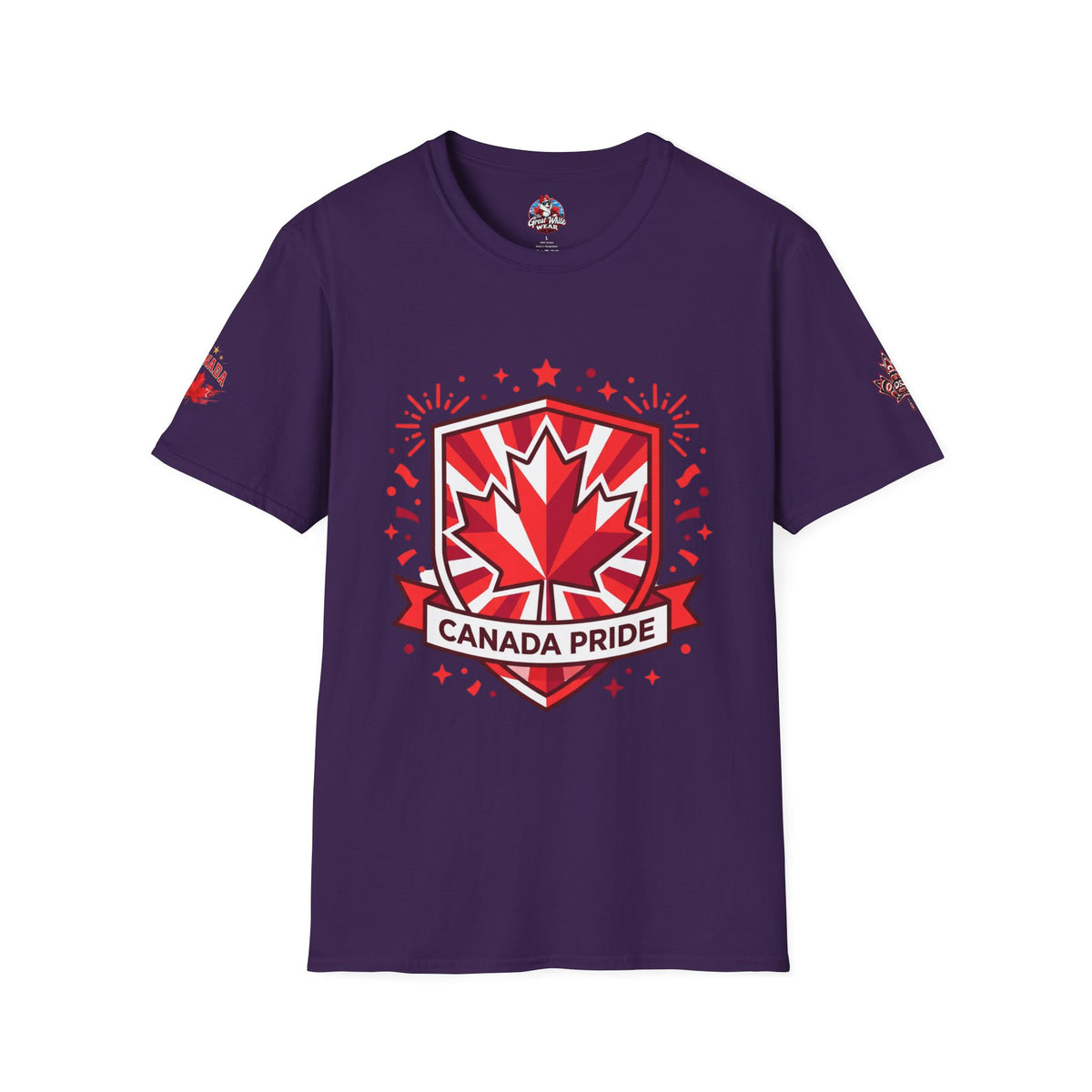 Womens Canada Pride T-Shirt — Red Maple Shield Canada Pride Tee