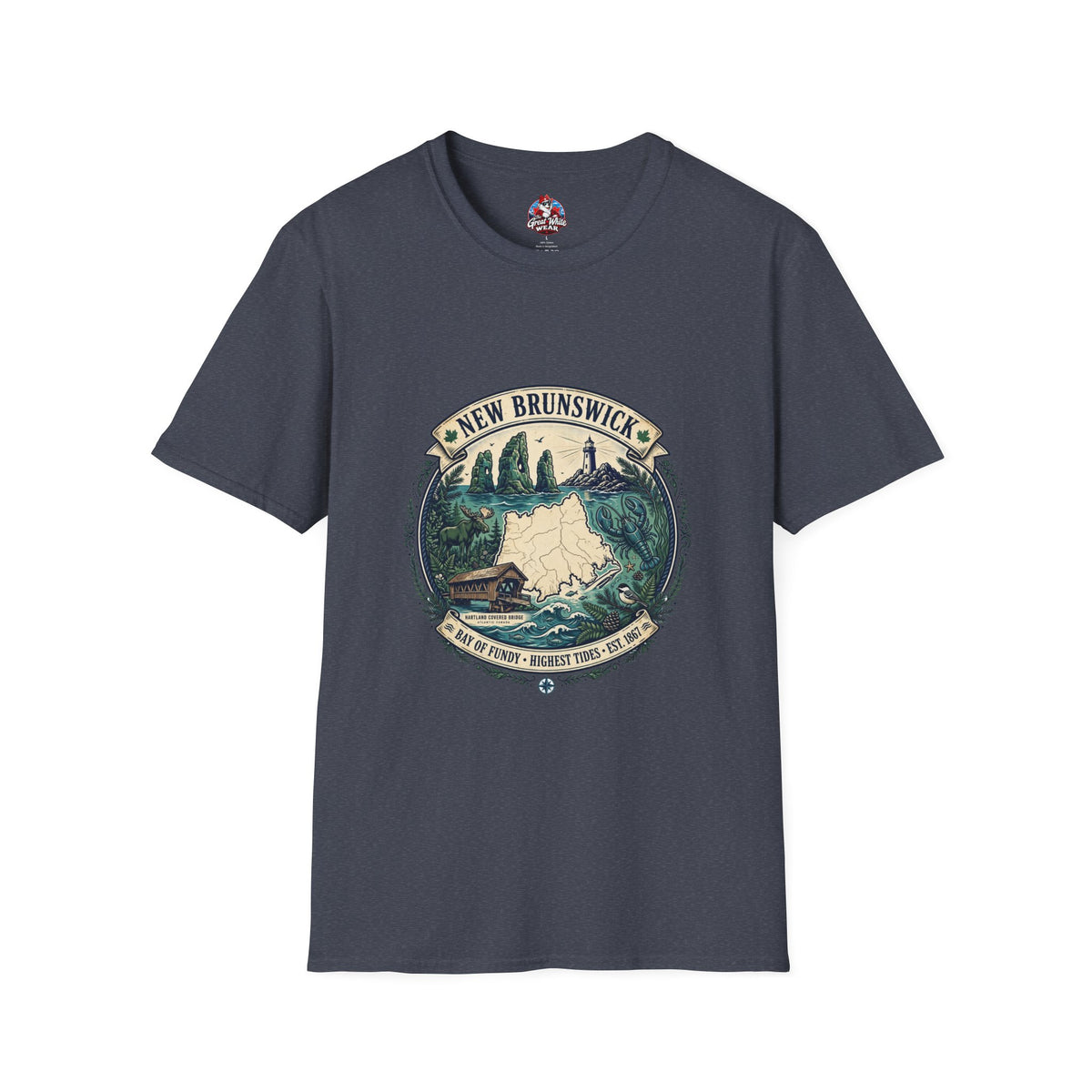 New Brunswick Vintage Map T-Shirt