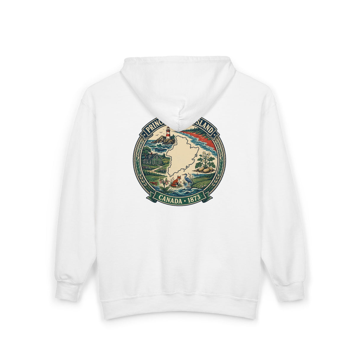 Prince Edward Island Vintage Map Hoodie— Canada 1873 Travel Hoodie