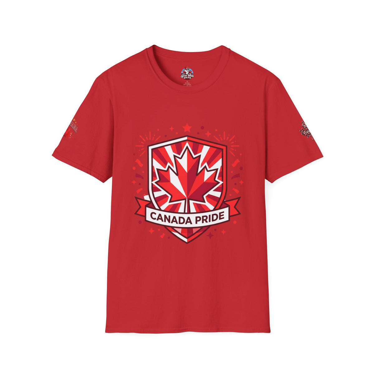 Womens Canada Pride T-Shirt — Red Maple Shield Canada Pride Tee