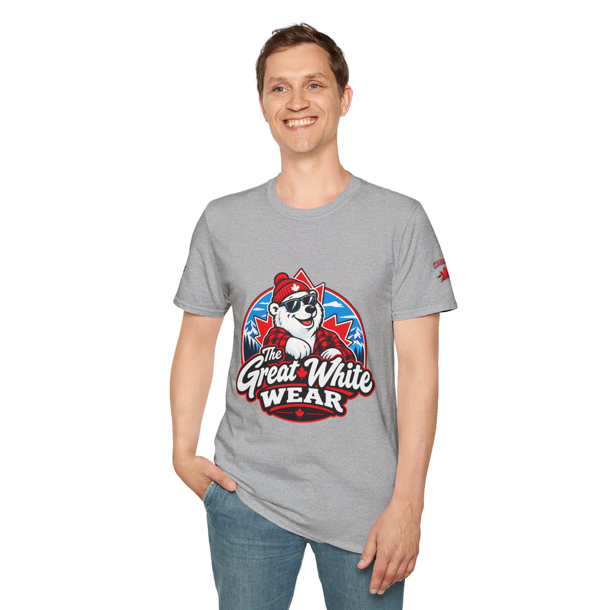 Great White Wear Polar Bear Mens Graphic T‑Shirt