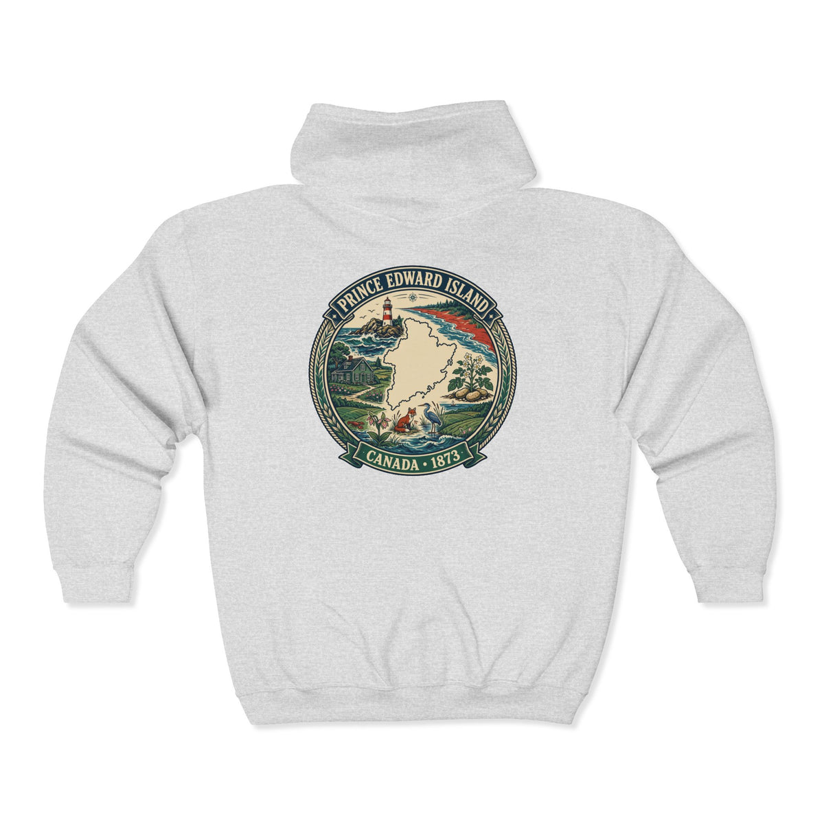 Prince Edward Island Vintage Map Hoodie— Canada 1873 Travel Hoodie