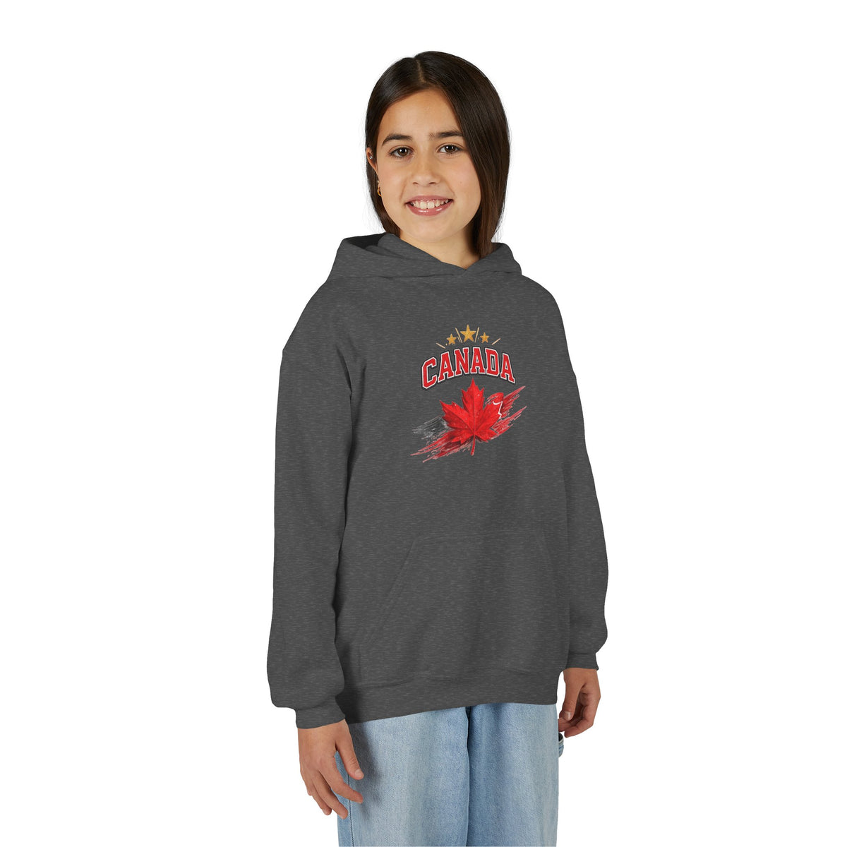 Canada Maple Leaf Youth Hoodie — Patriotic Canadian Youth  Sweatshirt