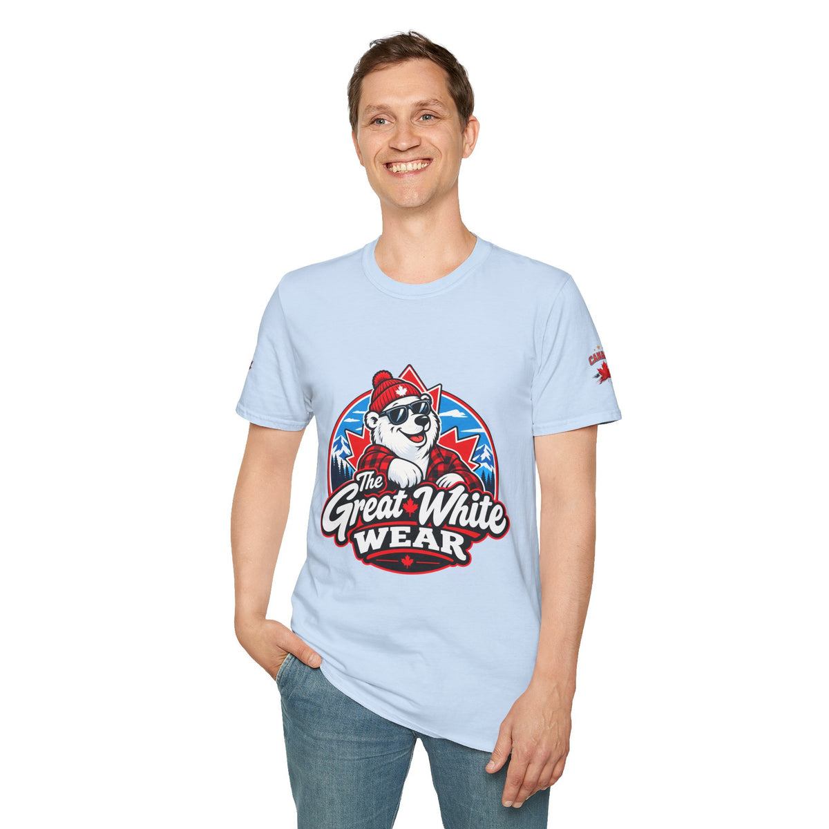 Great White Wear Polar Bear Mens Graphic T‑Shirt