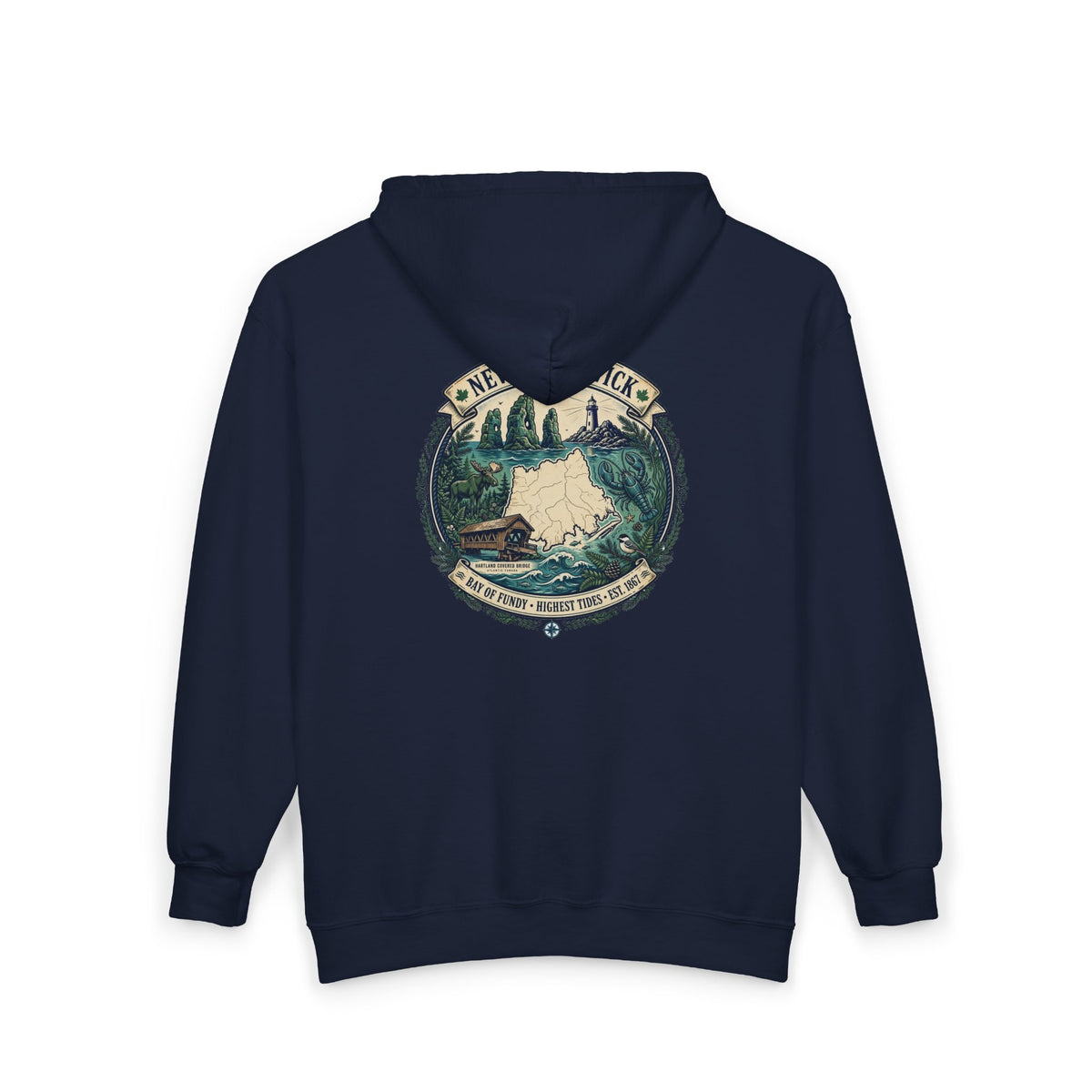 New Brunswick Vintage  Map Hoodie