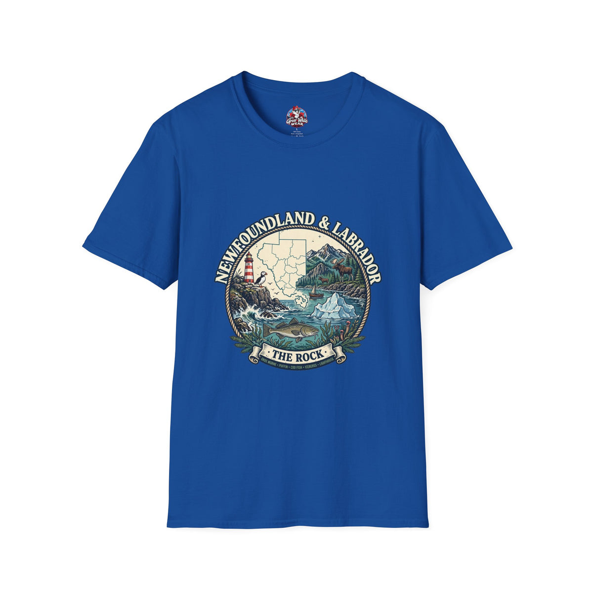 Newfoundland and Labrador 'The Rock' Graphic T-Shirt — Coastal Lighthouse Travel Tee