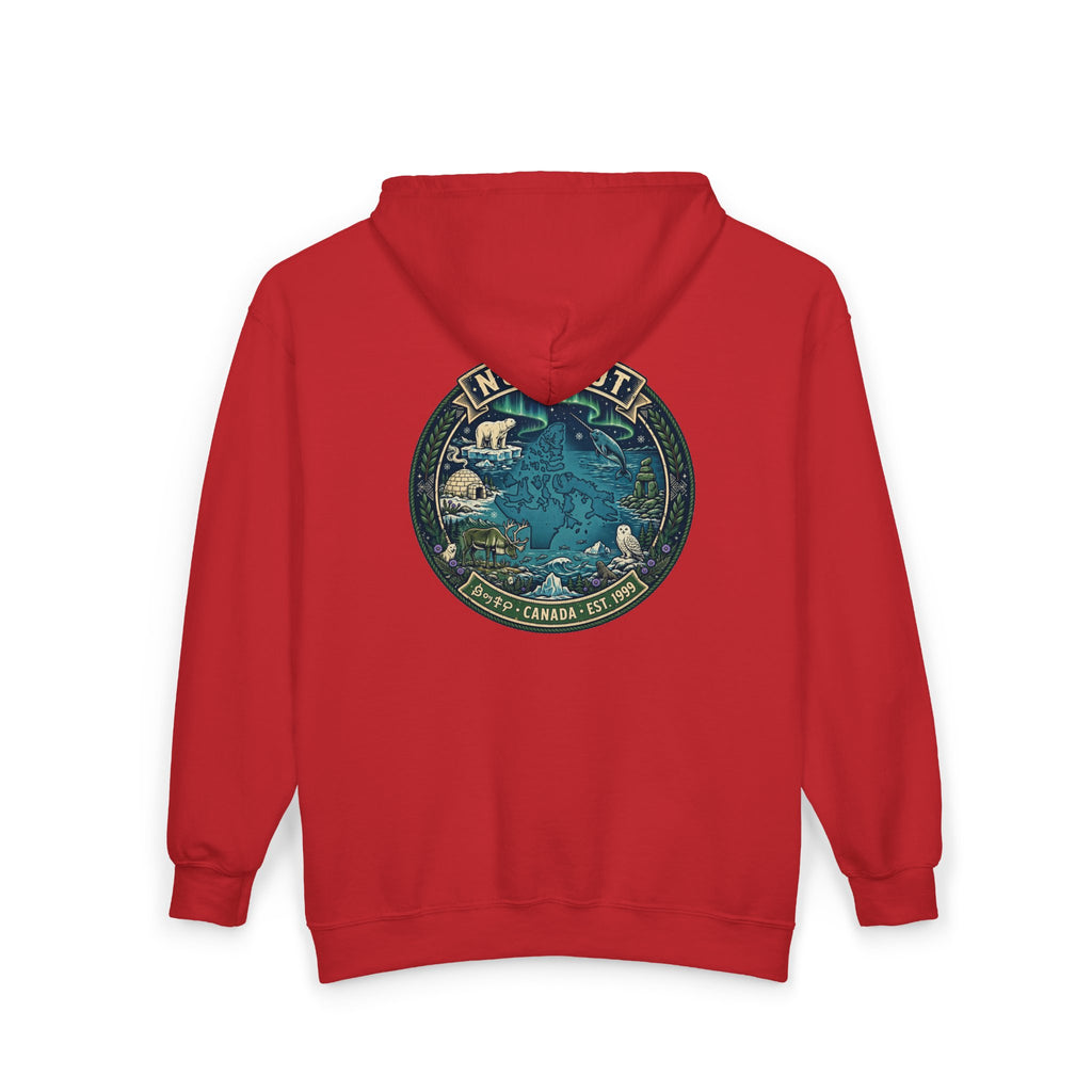 Nunavut Patch Hoodie — Arctic Wildlife and Map Graphic Hoodie