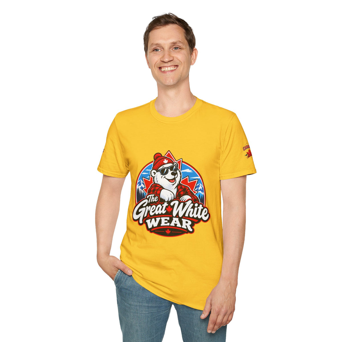 Great White Wear Polar Bear Mens Graphic T‑Shirt