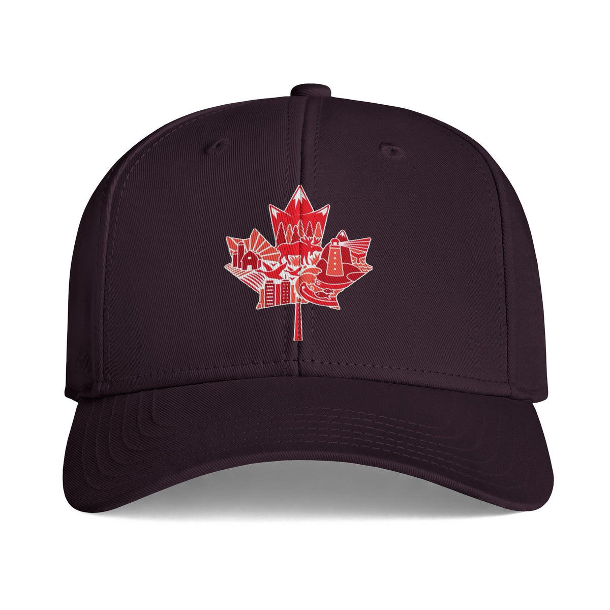 Canadian Maple Leaf Icon Cap – Red Skyline Patch Baseball Hat