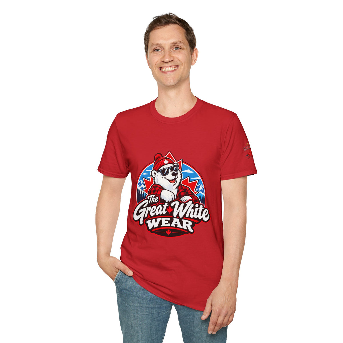 Great White Wear Polar Bear Mens Graphic T‑Shirt