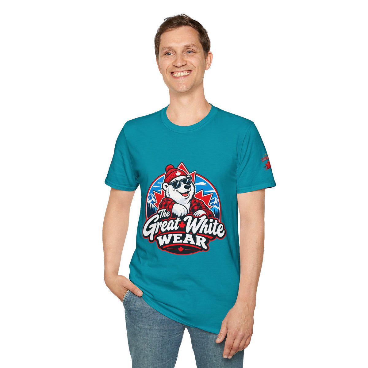 Great White Wear Polar Bear Mens Graphic T‑Shirt