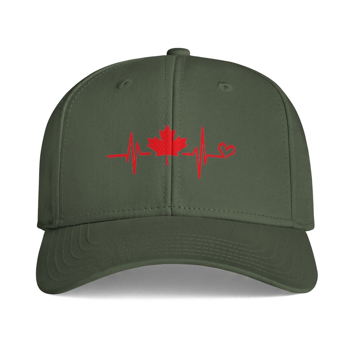 Canada Heartbeat Cap — Maple Leaf ECG Hat